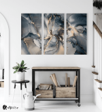 Μοντέρνος Τρίπτυχος Καμβάς Abstract Marble
