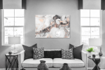Πίνακας σε Καμβά :Abstract Marble with Pink Gold