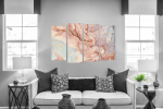 Πίνακας Καμβάς Τετράπτυχος Abstract Pink-Blue-Purple Tone Marble