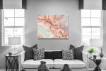 Πίνακας σε Καμβά : Abstract Pink-Blue-Purple Tone Marble