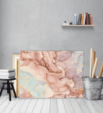 Πίνακας σε Καμβά : Abstract Pink-Blue-Purple Tone Marble