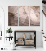 Μοντέρνος Τρίπτυχος Καμβάς Alcohol Ink Abstract Art