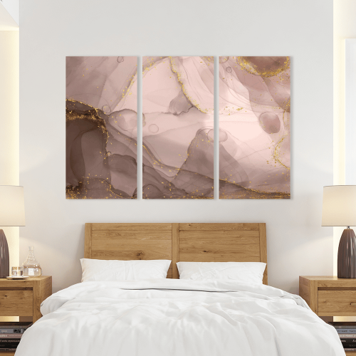 Μοντέρνος Τρίπτυχος Καμβάς Alcohol Ink Abstract Art