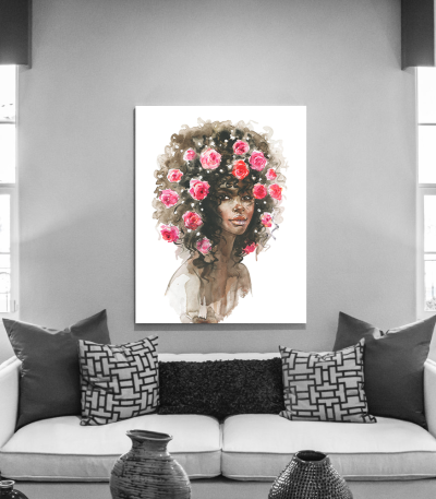 Πίνακας σε Καμβά : Cute Lady Portrait