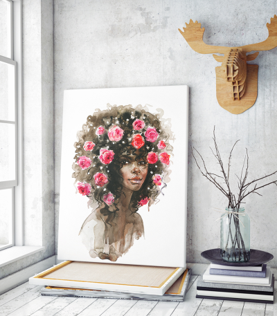 Πίνακας σε Καμβά : Cute Lady Portrait