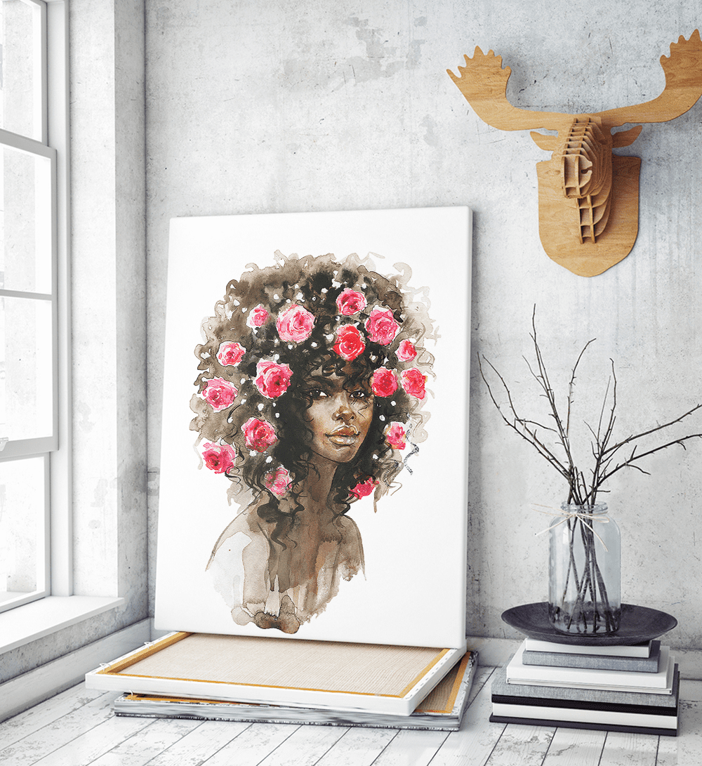 Πίνακας σε Καμβά : Cute Lady Portrait