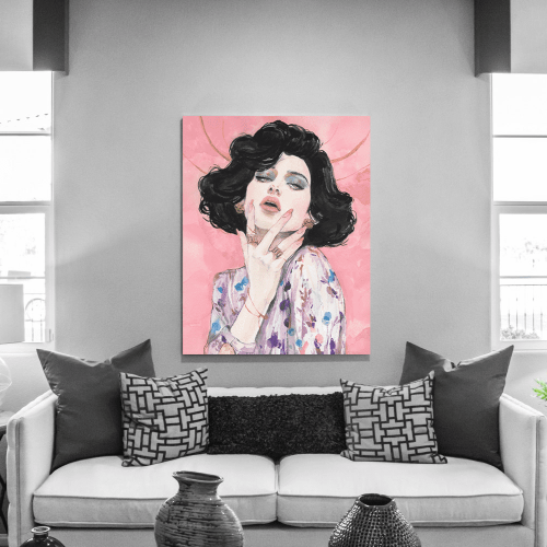 Πίνακας σε Καμβά : Vogue Famous Model Art