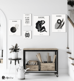 Σύνθεση Με Πίνακες Καμβάδες 95x75- 5 Τεμάχια - Paris Art