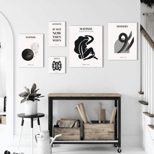 Σύνθεση Με Πίνακες Καμβάδες 95x75- 5 Τεμάχια - Paris Art
