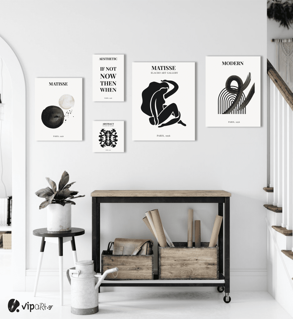 Σύνθεση Με Πίνακες Καμβάδες 95x75- 5 Τεμάχια - Paris Art
