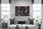 Σύνθεση με πίνακες Καμβάδες :African Tropical Portraits - 2 Τεμάχια 70x50