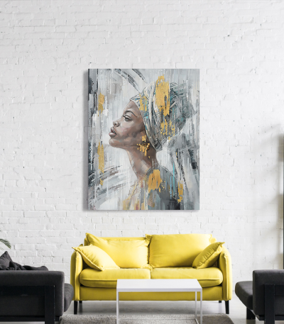 Πίνακας σε Καμβά : Abstract African Woman