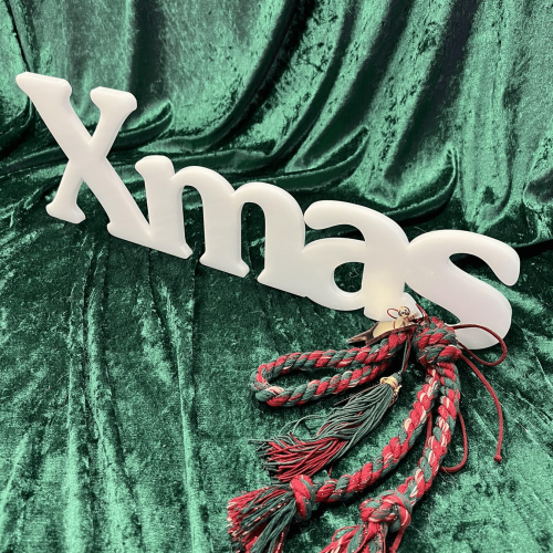 ΧΡΙΣΤΟΥΓΕΝΝΙΑΤΙΚΟ ΔΙΑΚΟΣΜΗΤΙΚΟ XMAS ΑΠΟ PLEXIGLASS ΛΕΥΚΟ ΜΕ ΣΤΟΛΙΣΜΟ 50x16 - 1cm