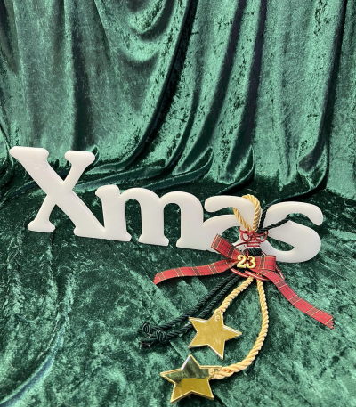 ΧΡΙΣΤΟΥΓΕΝΝΙΑΤΙΚΟ ΔΙΑΚΟΣΜΗΤΙΚΟ XMAS ΑΠΟ PLEXIGLASS ΜΕ ΣΤΟΛΙΣΜΟ 50x16 - 1cm