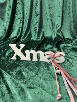 ΧΡΙΣΤΟΥΓΕΝΝΙΑΤΙΚΟ ΔΙΑΚΟΣΜΗΤΙΚΟ XMAS ΑΠΟ PLEXIGLASS ΜΕ ΣΤΟΛΙΣΜΟ ΛΕΥΚΟ - ΡΟΖ 26x8 - 1cm