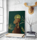 Πίνακας σε Καμβά : Abstract African Green and Yellow Tones
