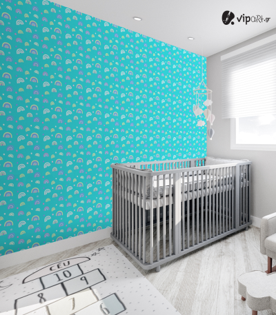 Αυτοκόλλητη Ταπετσαρία Τοίχου : Kids Rainbows