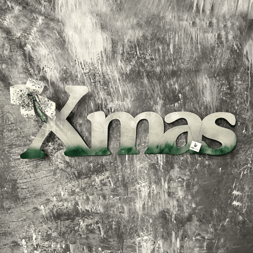 ΞΥΛΙΝΟ XMAS ΧΡΙΣΤΟΥΓΕΝΝΙΑΤΙΚΟ ΣΕ ΠΡΑΣΙΝΟ ΑΣΗΜΙ ΧΡΩΜΑ ΜΕ ΔΙΑΚΟΣΜΗΤΙΚΟΥΣ ΦΙΟΓΚΟΥΣ 90χ30cm