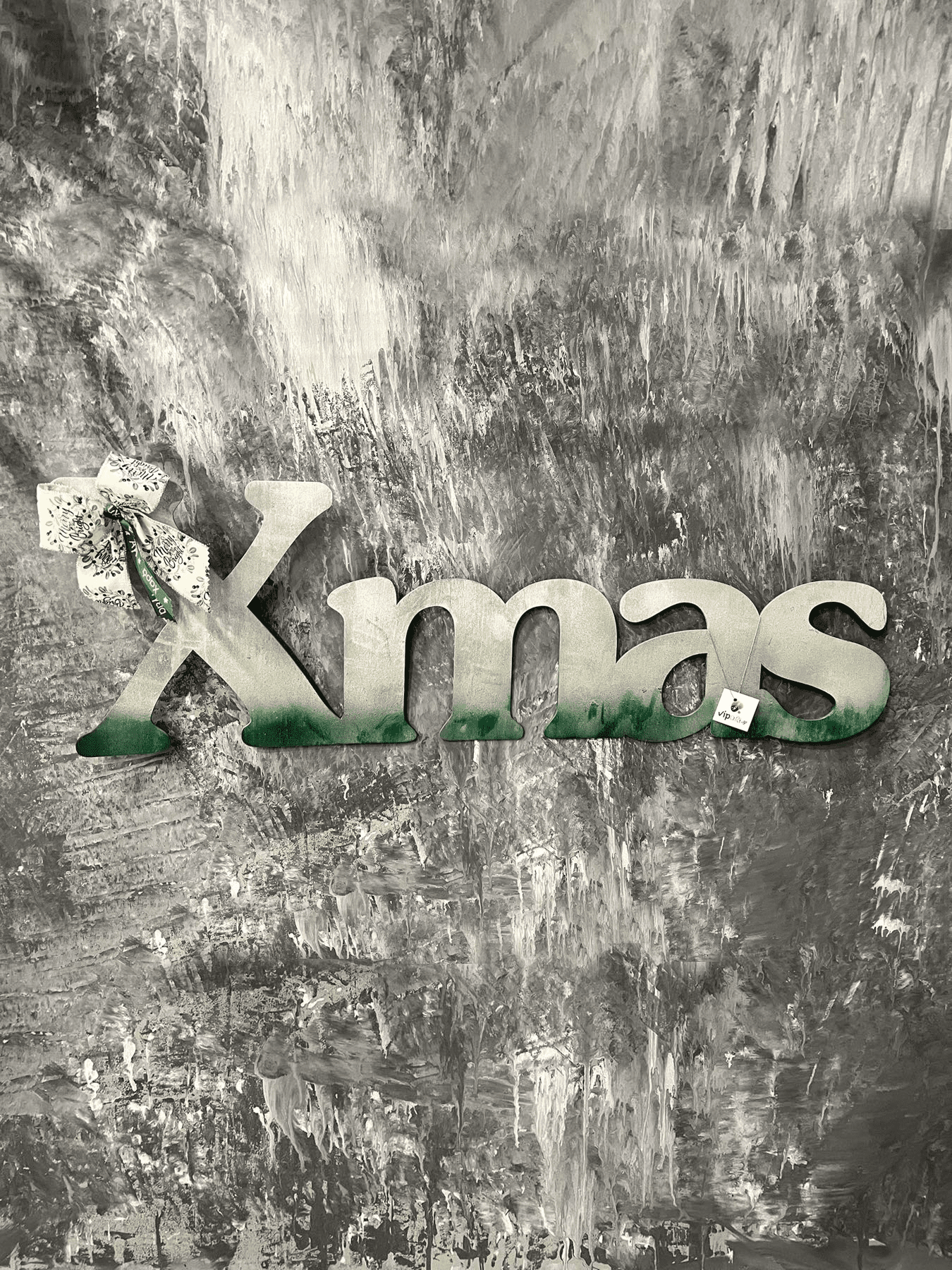 ΞΥΛΙΝΟ XMAS ΧΡΙΣΤΟΥΓΕΝΝΙΑΤΙΚΟ ΣΕ ΠΡΑΣΙΝΟ ΑΣΗΜΙ ΧΡΩΜΑ ΜΕ ΔΙΑΚΟΣΜΗΤΙΚΟΥΣ ΦΙΟΓΚΟΥΣ 90χ30cm