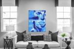Πίνακας σε Καμβά : Blue Painting Portrait
