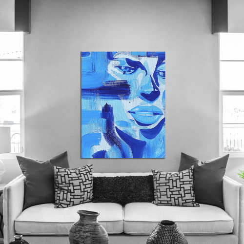 Πίνακας σε Καμβά : Blue Painting Portrait