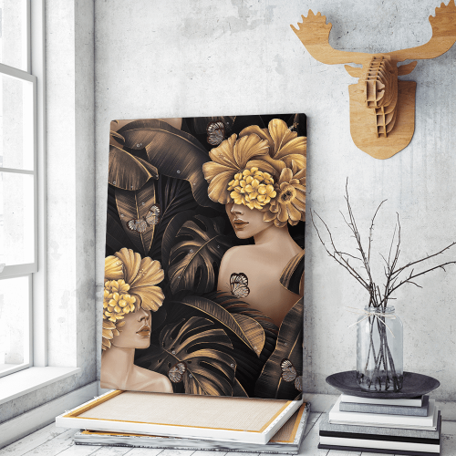 Πίνακας σε Καμβά : Floral Lady