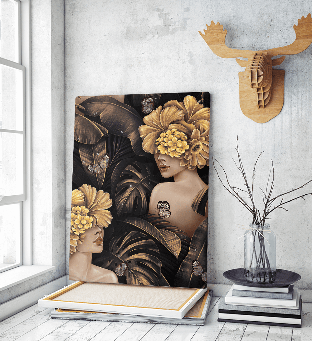 Πίνακας σε Καμβά : Floral Lady