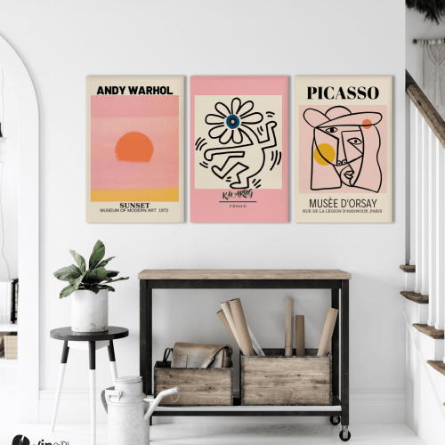 Σύνθεση Με Πίνακες Καμβάδες 60x40 - 3 Τεμάχια - Famous Art