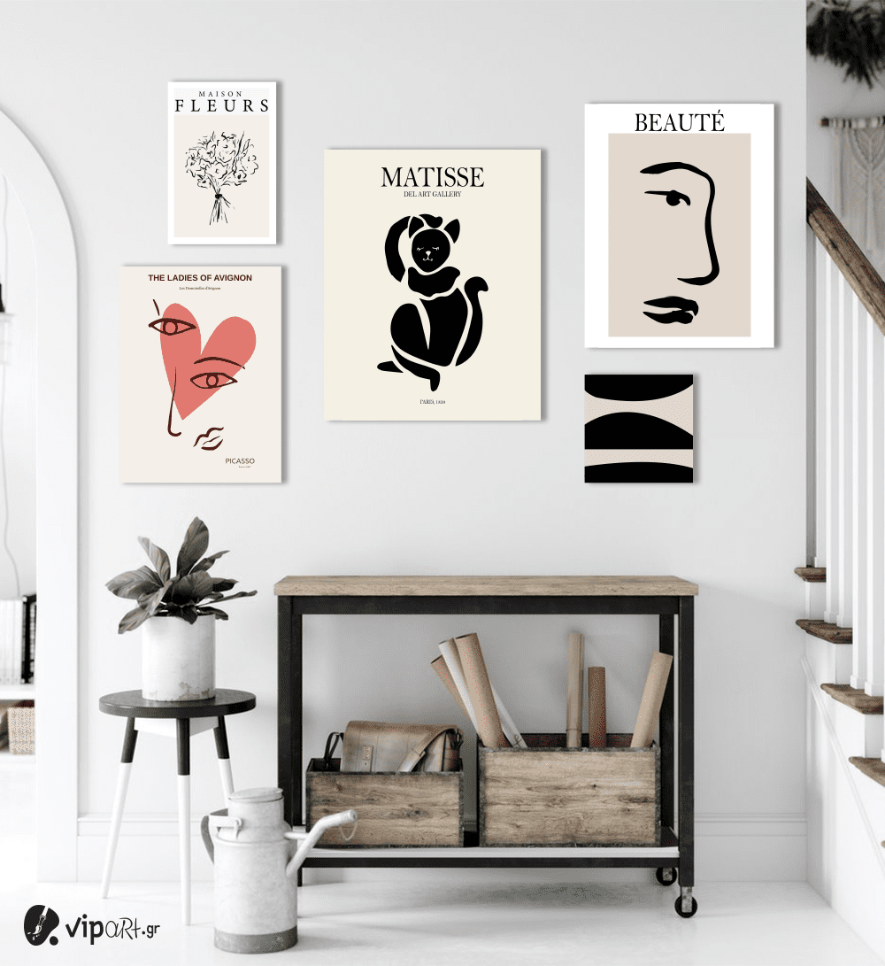 Σύνθεση Με Πίνακες Καμβάδες 95x75- 5 Τεμάχια - Art is Art