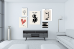 Σύνθεση Με Πίνακες Καμβάδες 95x75- 5 Τεμάχια - Art is Art