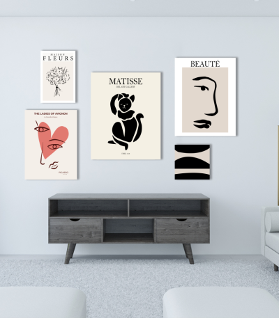 Σύνθεση Με Πίνακες Καμβάδες 95x75- 5 Τεμάχια - Art is Art