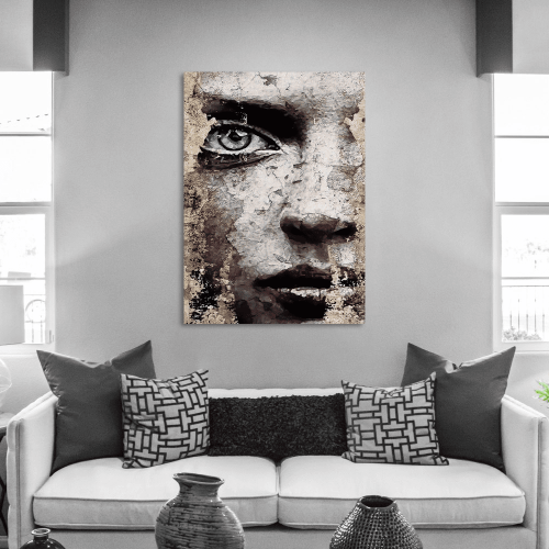 Πίνακας σε Καμβά : Wall Effect Portrait