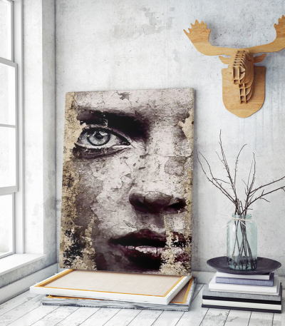 Πίνακας σε Καμβά : Wall Effect Portrait