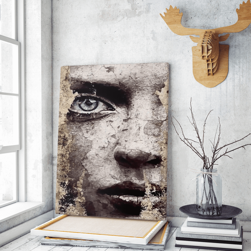 Πίνακας σε Καμβά : Wall Effect Portrait