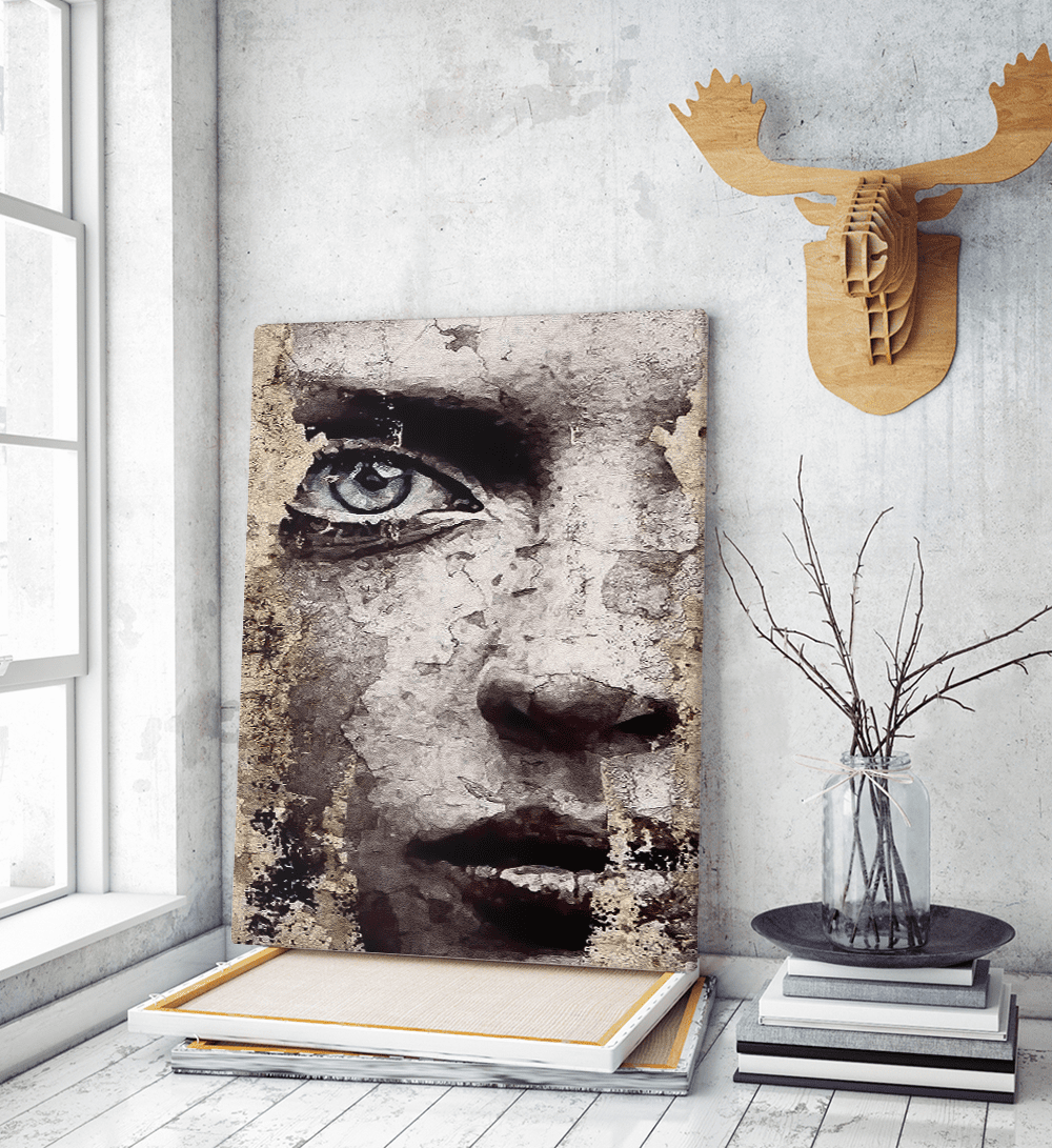 Πίνακας σε Καμβά : Wall Effect Portrait