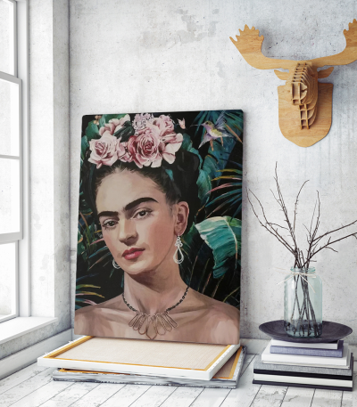 Πίνακας σε Καμβά : Frida Kahlo Floral Painting