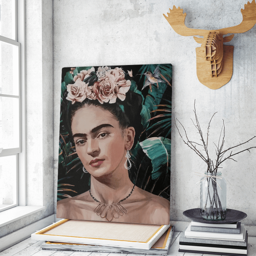 Πίνακας σε Καμβά : Frida Kahlo Floral Painting