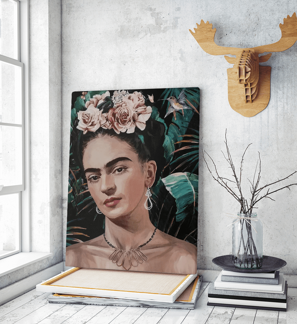 Πίνακας σε Καμβά : Frida Kahlo Floral Painting