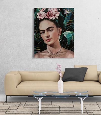 Πίνακας σε Καμβά : Frida Kahlo Floral Painting