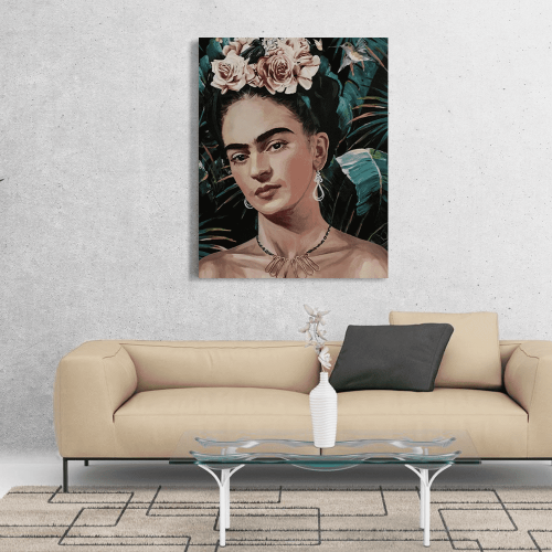 Πίνακας σε Καμβά : Frida Kahlo Floral Painting