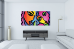 Σύνθεση Με Πίνακες Καμβάδες 60x60 - 2 Τεμάχια - Colors