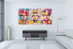 Σύνθεση Με Πίνακες Καμβάδες 60x40 - 3 Τεμάχια - Floral Color Portraits
