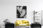 Πίνακας σε Καμβά : Black N White Couple forehead kiss