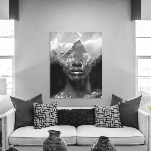 Πίνακας σε Καμβά : Black n White Double Exposure Canvas
