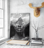 Πίνακας σε Καμβά : Black n White Double Exposure Canvas