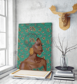 Πίνακας σε Καμβά : Cyan Portrait African Woman
