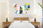 Σύνθεση Με Πίνακες Καμβάδες 95x75- 5 Τεμάχια - Fashion Ladies Illustration