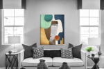 Πίνακας σε Καμβά : Abstract Face Art
