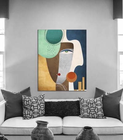Πίνακας σε Καμβά : Abstract Face Art