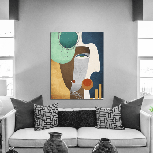 Πίνακας σε Καμβά : Abstract Face Art